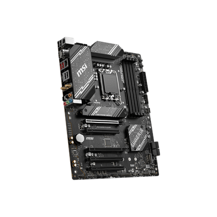 MSI | B760 GAMING PLUS WIFI | Processor family Intel | Processor socket  LGA1700 | DDR5 | Memory slots 4 | Supported hard disk drive interfaces 	SATA, M.2 | Number of SATA connectors 4 | Chipset Intel B760 | ATX