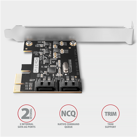 AXAGON Two-channel SATA III PCI-Express controller with two internal SATA port outputs | PCES-SJ2