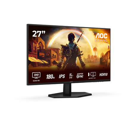 AOC | Q27G42XE | 27 " | IPS | QHD | 16:9 | 180 Hz | 1 ms | 2560 x 1440 pixels | 300 cd/m² | HDMI ports quantity 2 | Black