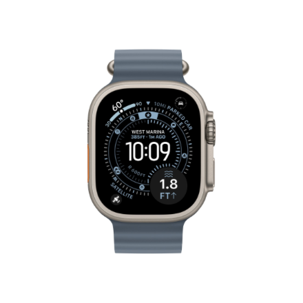 Apple 49mm Anchor Blue Ocean Band - Natural Titanium Finish | Apple