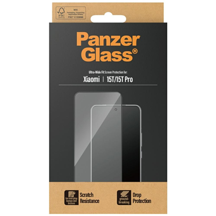 PanzerGlass Screen protector | Xiaomi | 15T/15T Pro | Transparent | Ultra-Wide Fit