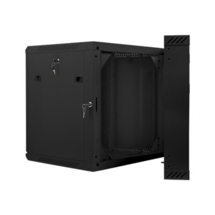 Lanberg | Rack cabinet 19" double-section wall-mount 12U/600x600 (flat pack) | WF02-6612-10B | Black