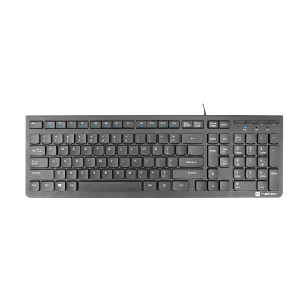 Natec | Keyboard | Discus 2 Slim | Standard | Wired | US | Black