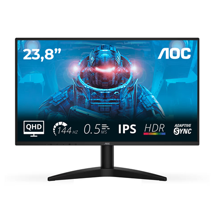 AOC | Q24B36X | 24 " | IPS | QHD | 16:9 | 144 Hz | 4 ms | 2560 x 1440 pixels | 300 cd/m² | HDMI ports quantity 1 | Black