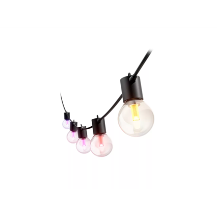 Philips Hue Festavia Globe String Lights for Outdoor Use, 14 m | 30 W | Bluetooth, Zigbee