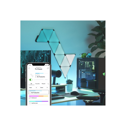 Nanoleaf | Shapes Black Triangles Starter Kit (9 panels) | 42 W | WiFi