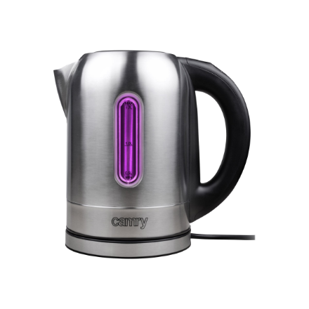 Camry | Kettle | CR 1253 | With electronic control | 2200 W | 1.7 L | Stainless steel | 360° rotational base | Stainless steel