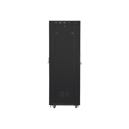 Lanberg | Rack cabinet 19" free-standing 42U/600x800 (flat pack) with glass door, LCD | FF01-6842-12BL | Black