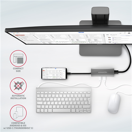 AXAGON Multi-port USB-C 10Gbps hub, 13cm | HMC-5G21