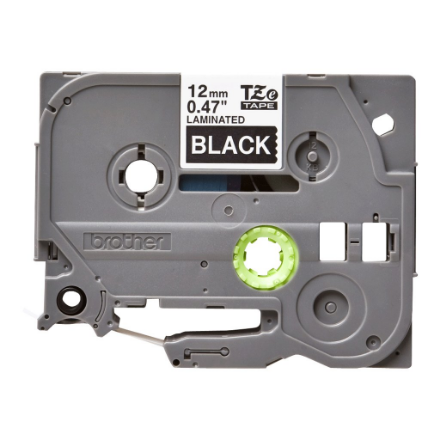 Brother | TZe-335 Laminated Tape | White on Black | TZe | 8 m | 1.2 cm