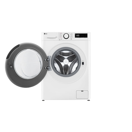 LG | Washing machine with dryer | F4DR509SBW | Energy efficiency class A | Front loading | Washing capacity 	9 kg | 1400 RPM | Depth 55 cm | Width 60 cm | Display | Rotary knob + LED | Drying system | Drying capacity 6 kg | Steam function | Direct drive | White