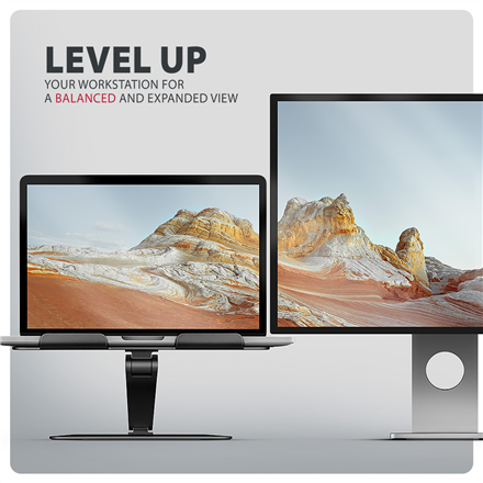 AXAGON STND-LQB stand for notebooks and tablets | Adjustable Height, Angle | 10-17.3 " | Maximum weight (capacity) 5 kg | Black