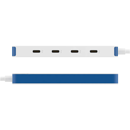 Hyper HyperDrive Flex 4 Port USB-C Hub, White/Blue | HD5201BUGL