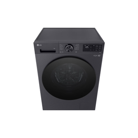 LG Washing machine | F2X50S9TBB | Energy efficiency class A | Front loading | Washing capacity 9 kg | 1200 RPM | Depth 48 cm | Width 60 cm | Display | LED | Steam function | Direct drive | Wi-Fi | Matte Black