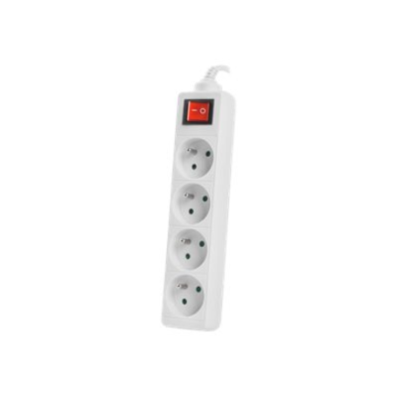 Lanberg Cable Power Strip, 4X French Outlets with Switch, Quality-Grade Copper, 1.5 m | PS1-04E-0150-W
