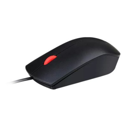 Lenovo Essential USB Wired Mouse, 1600 DPI, 1.8 m, 3 Buttons, Black | Lenovo | Essential USB Mouse | wired | Optical sensor | Black