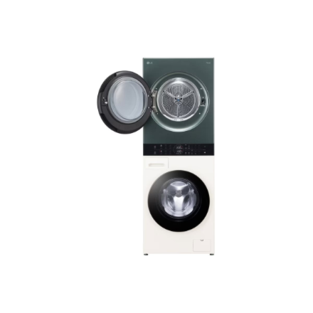 LG Washing machine with dryer | WT1210EGF | Energy efficiency class A/C | Front loading | Washing capacity 12 kg | 1400 RPM | Depth 66 cm | Width 60 cm | LED | Drying system | Drying capacity 10 kg | Steam function | Beige/Green