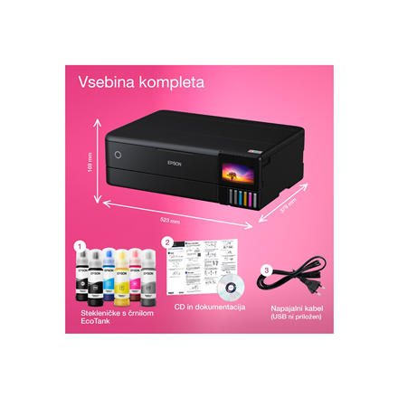 Epson | Multifunctional Printer | EcoTank L8180 | Inkjet | Colour | Inkjet Multifunctional Printer | A3+ | Wi-Fi | Black