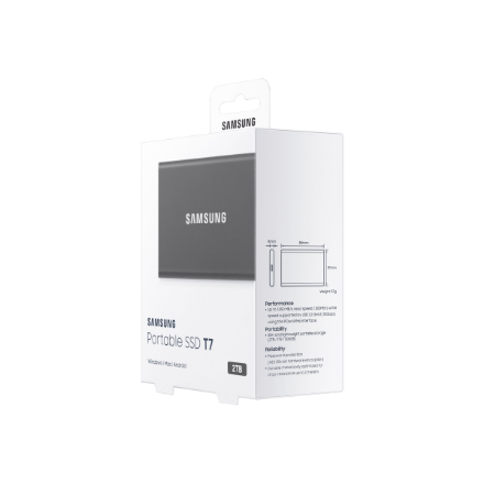 Portable SSD | T7 | 2000 GB | USB 3.2 | Gray
