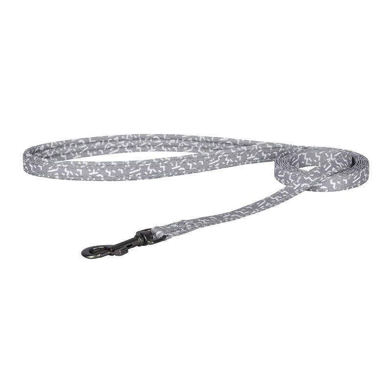 Dogness walking set leash 1,5m+harness for dog (light gray) - Product Image 3