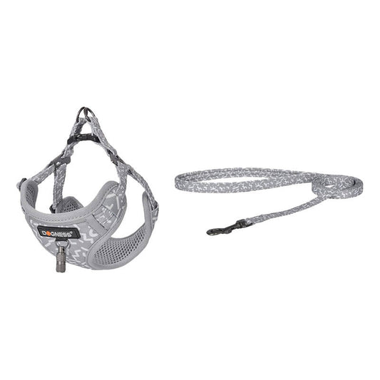 Cat set Dogness harness and leash 1,5m (Light Grey) - Product Image 1