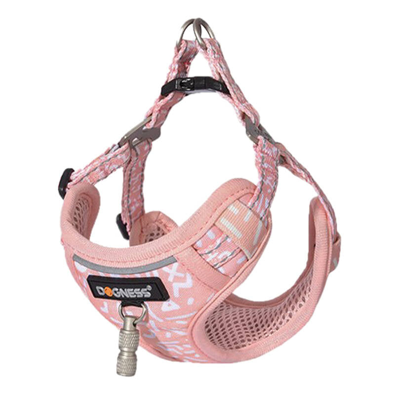 Dogness cat leash 1,5m+harness walking set (pink) - Product Image 2