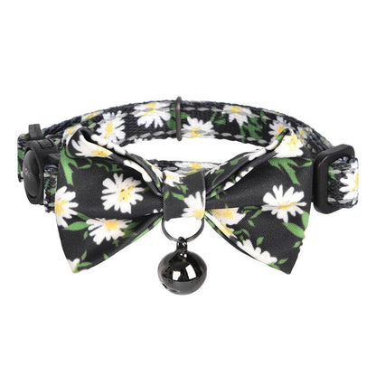 Collar set Dogness for cats 2 pcs (Daisy Black/Waterproof Red) - Product Image 2