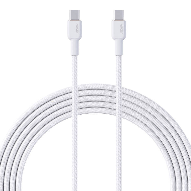 USB-C to USB-C Cable Aukey CB-NCC2, 60W, 1.8m (white) - Product Image 1