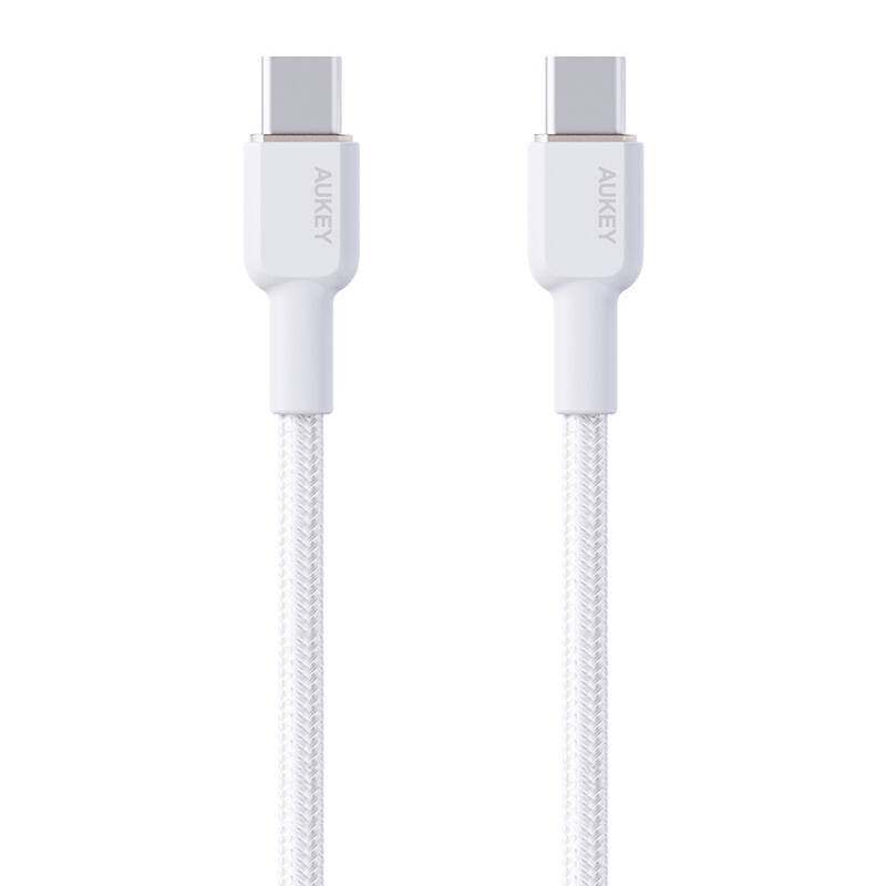 USB-C to USB-C Cable Aukey CB-NCC2, 60W, 1.8m (white) - Product Image 2