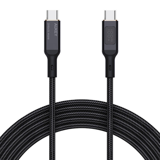 USB-C to USB-C Cable Aukey CB-MCC102, 100W, 1.8m (black) - Product Image 1