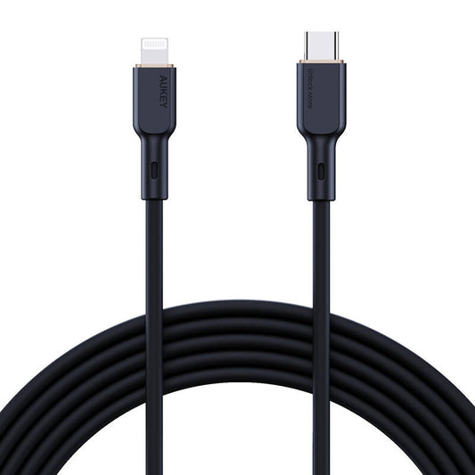 USB-C to Lightning Cable Aukey CB-SCL1, 27W, 1m (black) - Product Image 1