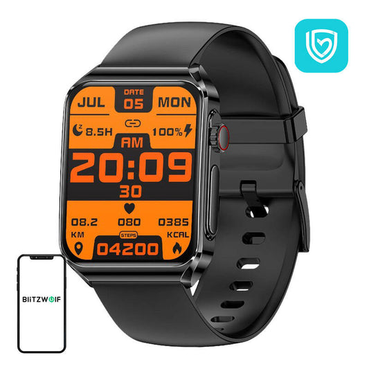 BlitzWolf BW-HL6 Smartwatch (schwarzes Silikon)