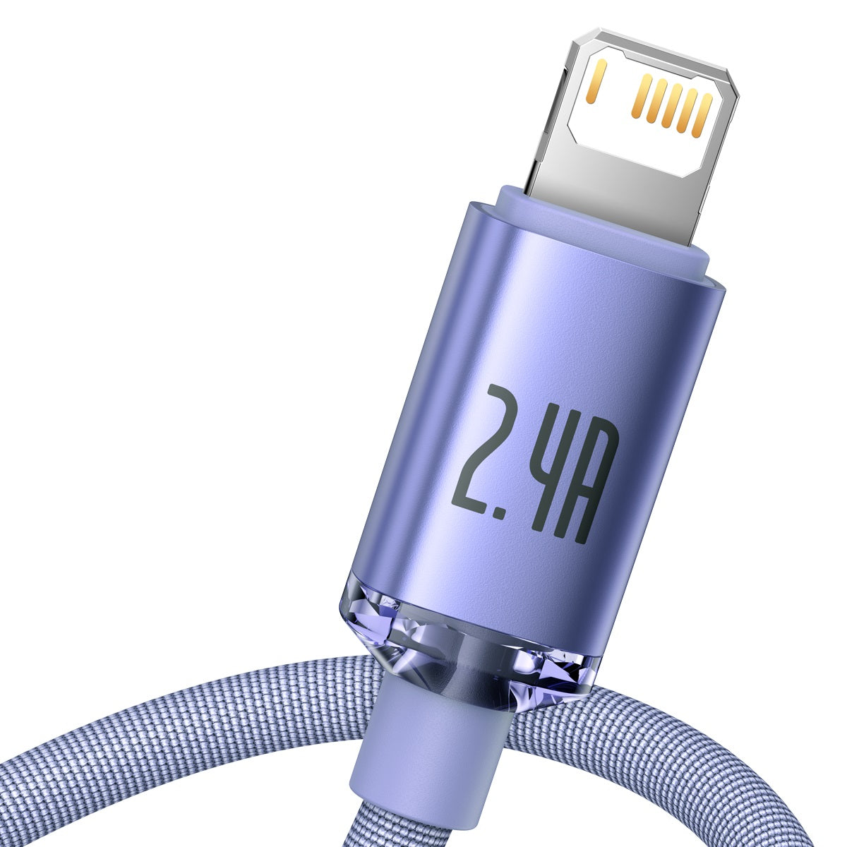 Baseus Crystal Shine cable USB to Lightning, 2.4A, 2m (purple) - Image 3