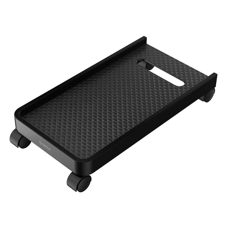 Desktop computer stand, on wheels (black), up to 15 kg - Product Image 1