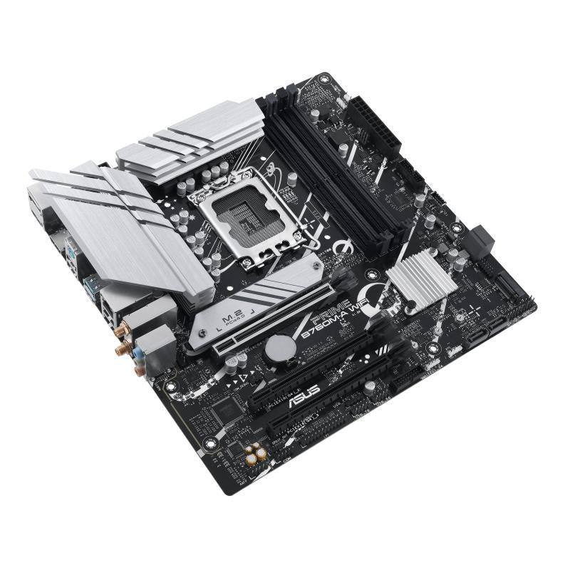Mainboard ASUS Intel B760 Express LGA1700 Micro-ATX Memory DDR5 Memory slots 4 3xPCI-Express 4.0 16x 2xM.2 2xHDMI 1xDisplayPort 4xUSB 2.0 2xUSB 3.2 1xPS/2 1xRJ45 3xAudio port PRIMEB760M-AWIFI