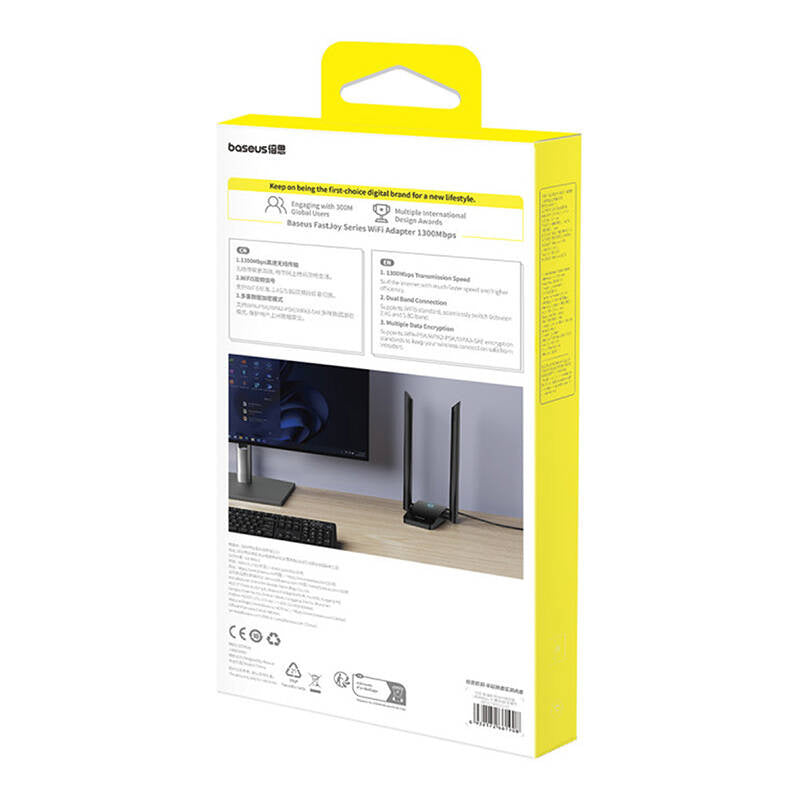 Adapter WiFi Baseus FastJoy 1300Mbps (black) - Product Image 8