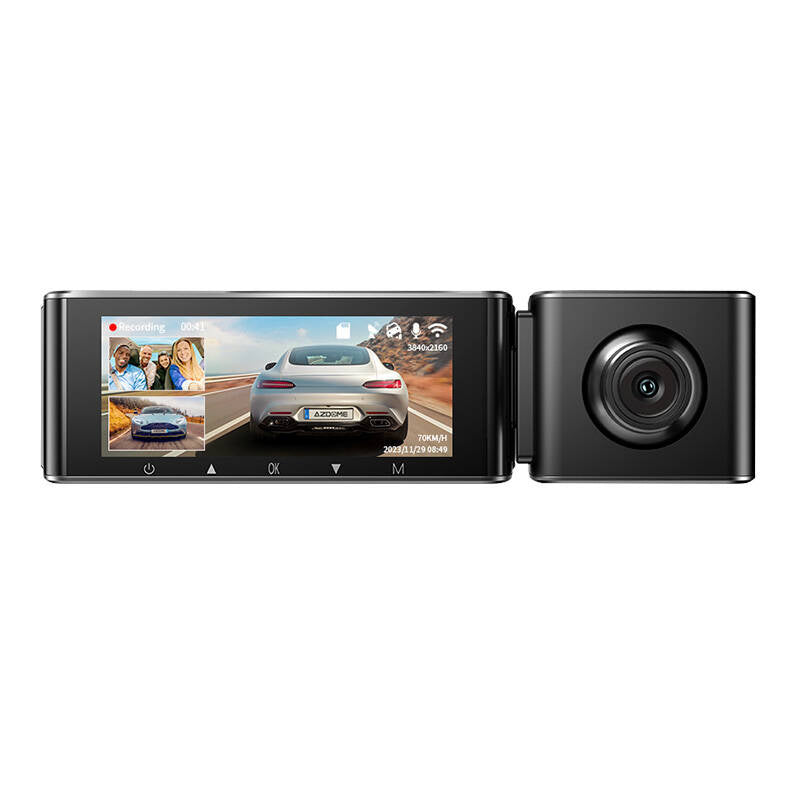 4K front camera, 1080p rear camera and internal IR, Azdome M550Pro, WiFi 5G/2.4G, GPS, G-Sensor, USB mini + 64GB memory card