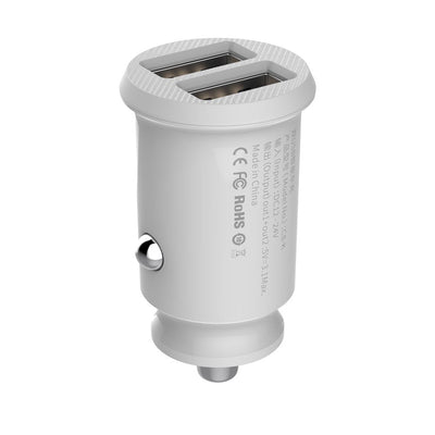 Baseus Grain Car Charger CCALL-ML02 mini charger 2x USB-A 3.1A - white