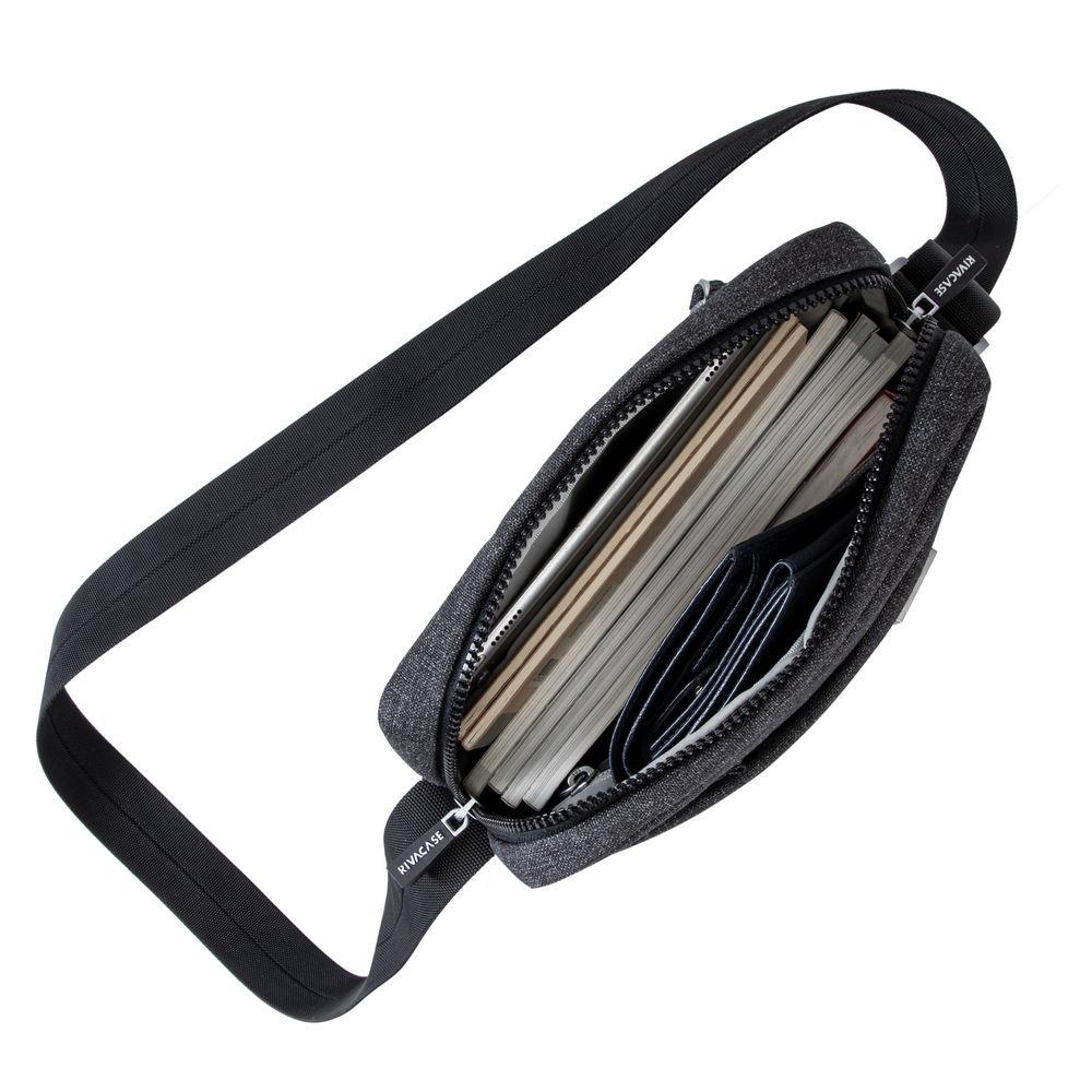 TABLET CASE CROSSBODY 11"/8811 BLACK MELANGE RIVACASE