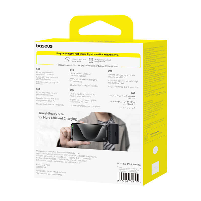 Powerbank OS-Baseus Compact IP 5000mAh 20W (black) - Product Image 7