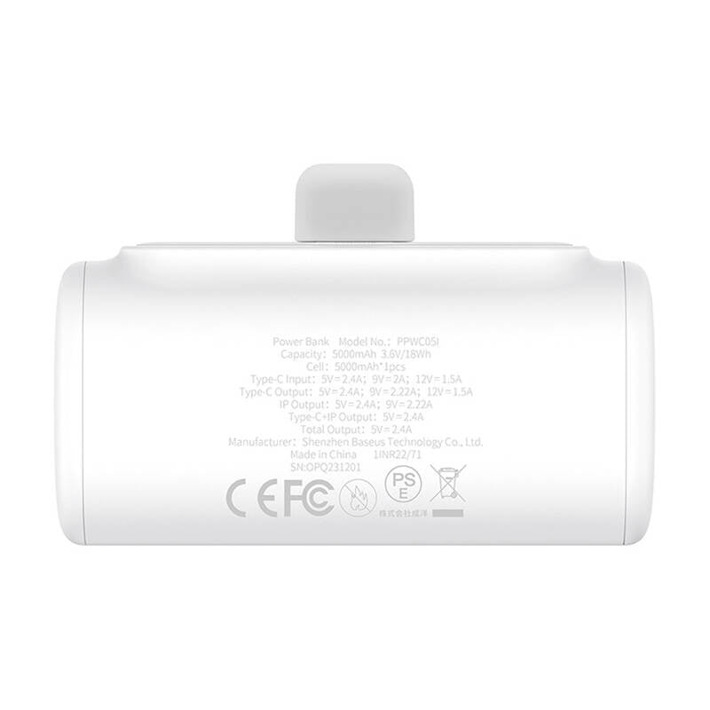 Powerbank OS-Baseus Compact IP 5000mAh 20W (white) - Product Image 5