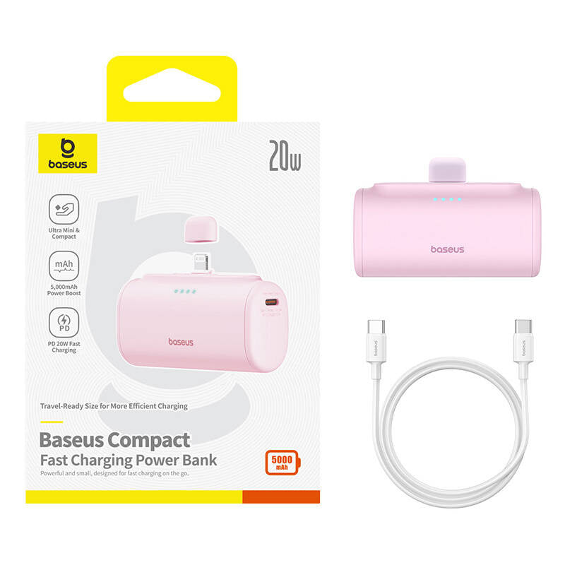 Powerbank OS-Baseus Compact IP 5000mAh 20W (pink) - Product Image 6