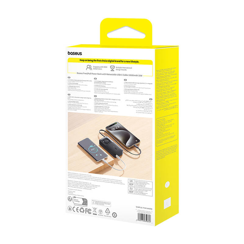 Powerbank Baseus OS Free2Pull 10000mAh 30W +cable (black) - Product Image 6