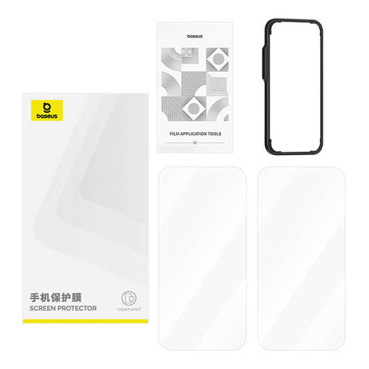 Baseus privacy tempered glass Superior HD for iP 11Pro/X/XS +2xcleaning kit and EasyStick - Product Image 2