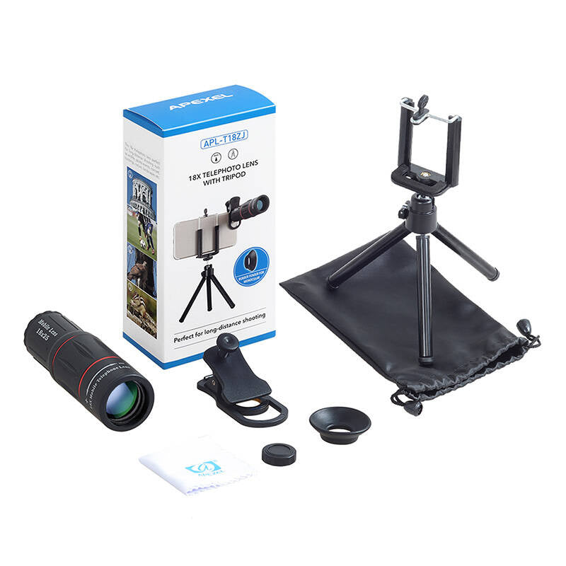 APEXEL APL-T18ZJ 18X camera lens with tripod (black) - Product Image 5