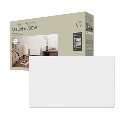 Mill Color Panel Heater | COLOR700DN | Panel Heater | 700 W | Suitable for rooms up to 9-12 m² | Matt White | IPX4