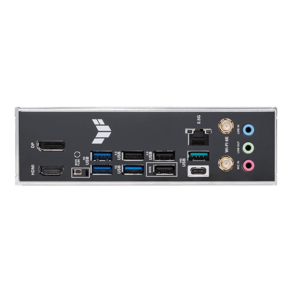Mainboard ASUS AMD B650 SAM5 ATX Memory DDR5 Memory slots 4 1xPCI-Express 3.0 1x 2xPCI-Express 3.0 16x 1xPCI-Express 4.0 16x 3xM.2 1xHDMI 1xDisplayPort 3xUSB 2.0 4xUSB 3.2 1xUSB-C 1xRJ45 5xAudio port TUFGAMINGB650-EWIFI