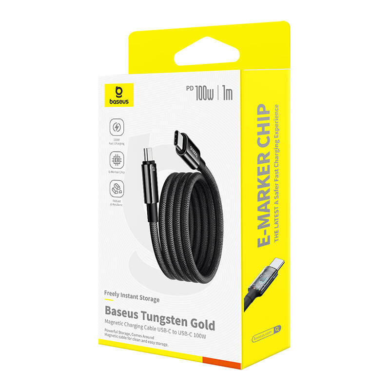 Baseus Tungsten Gold Charging Cable USB-C to USB-C 100W 1m (black) - Product Image 3