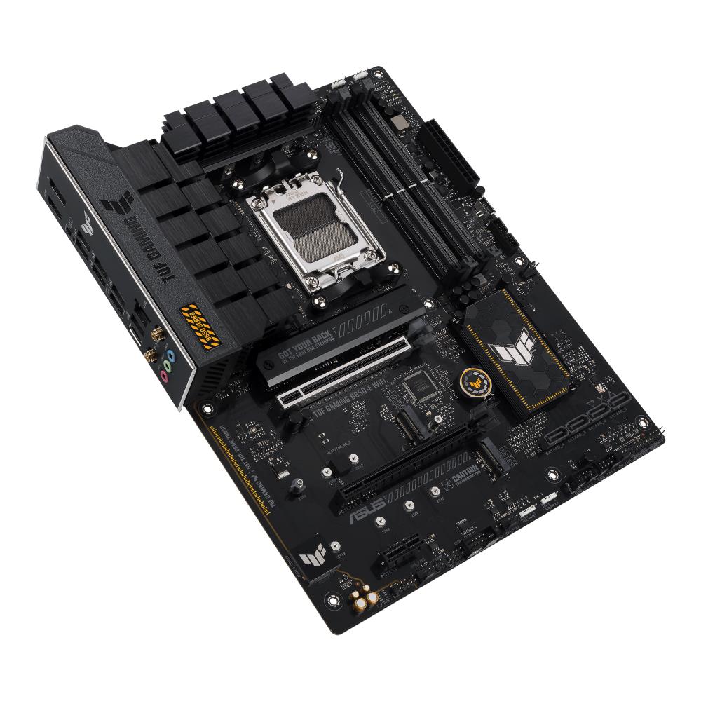 Mainboard ASUS AMD B650 SAM5 ATX Memory DDR5 Memory slots 4 1xPCI-Express 3.0 1x 2xPCI-Express 3.0 16x 1xPCI-Express 4.0 16x 3xM.2 1xHDMI 1xDisplayPort 3xUSB 2.0 4xUSB 3.2 1xUSB-C 1xRJ45 5xAudio port TUFGAMINGB650-EWIFI