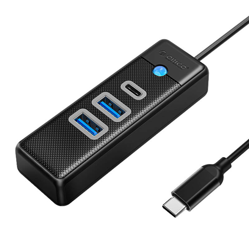 Orico Hub USB-C to 2x USB 3.0 + USB-C, 5 Gbps, 0.15m (Black) - Product Image 2